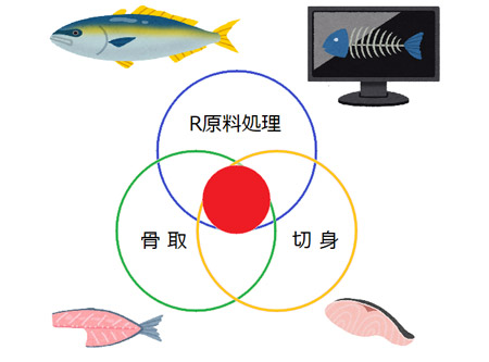 R原料から完全骨取切身